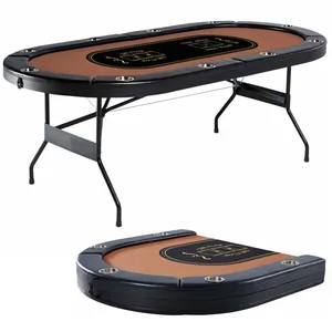 ygebet/sanzheng Table Top Convenient Casino 1-10 Player folding Poker Table, No Assembly Required