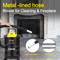 Aspirateur à cendres froides pour la maison et la voiture pour le ramassage des poêles à bois Poêles à granulés Cheminées ou foyers-Installation de tambour