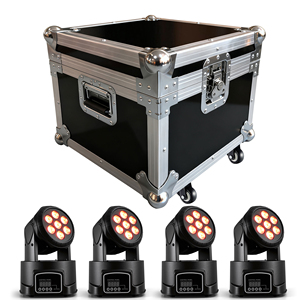 Luci a Testa Mobile <span class=keywords><strong>LED</strong></span> per Palcoscenico, Luci per DJ Professionali 7X8W 5000LM RGBW, Faretto a 12 Colori con Controllo DMX512 per Discoteca e Feste - Product Image 1