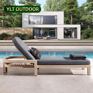Chaise longue de jardin <span class=keywords><strong>en</strong></span> <span class=keywords><strong>teck</strong></span> Chaises de plage extérieures Chaise de plage <span class=keywords><strong>en</strong></span> bois de <span class=keywords><strong>teck</strong></span> Imperméable La Sala De Estar Patio Villa Sunbed - Product Image 1