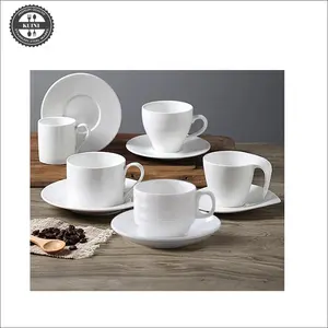 Saucer ile dayanıklı farklı boyut cappuccino espresso kahve seramik kahve fincanları