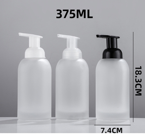 Distributore automatico all'ingrosso di schiuma 375ml bottiglie di vetro vuote chiaro smerigliato 250ml liquido schiumogeno bottiglia di sapone per le <span class=keywords><strong>mani</strong></span> - Product Image 6
