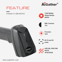 Escáner de Códigos de Barras 1D 2D y QR Inalámbrico de Alta Gama con Cable USB, Venta al Por Mayor