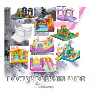Toboggan aquatique gonflable pour enfants, château gonflable en tissu, aire de jeux à domicile, installation facile - Product Image 2