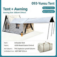 Tente de camping gonflable personnalisée, grande, quatre saisons, protection UV, protection solaire, protection contre les moustiques, imperméable