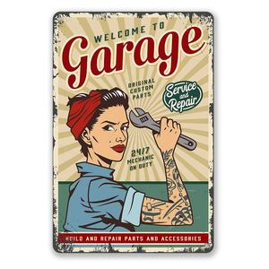 Plaque Métallique Personnalisée Style Rustique pour Salon <span class=keywords><strong>de</strong></span> Coiffure, Décoration Vintage pour Barbier, Panneau Métallique Rétro pour Coiffure et Rasage - Product Image 6