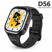 Montre connectée pour enfant D56 Android, écran carré magnétique, SIM, appel vidéo 1,83 pouces, bouton SOS, positionnement LBS+WIFI, 650 mAh, IP67