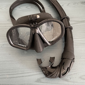 Cámara de Acción de color blanco, montaje de máscara de <span class=keywords><strong>buceo</strong></span>, conjunto de esnórquel para pesca submarina - Product Image 1