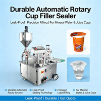 Machine de remplissage et de scellage automatique rotative durable, anti-fuite, remplissage de précision pour les gobelets d'eau minérale et de jus