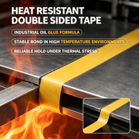 Ruban adhésif double face en maille à base de tissu sans résidus, haute adhérence, stable thermiquement, pour le bricolage et la décoration intérieure, fixation durable