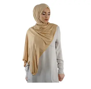2022 Pemasok Pesanan OEM 30 Warna Koleksi Solid Muslim Katun Polos Modal Premium Rayon Viscose Jersey Jilbab Syal Selendang