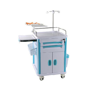 Carrito de Enfermería, Carro Médico de Emergencia 625X480X920mm, Mueble de Hospital de Plástico con Cerradura y Ruedas - Product Image 2
