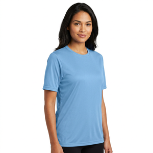 T-shirt pour homme bleu clair à manches courtes, col rond, coupe classique, jersey tricoté décontracté, design uni, séchage rapide, t-shirt personnalisé avec graphique - Product Image 6