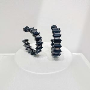 ต่างหูเงินแท้ 925 ชุบทองคำขาวประดับเพทายดำขนาดใหญ่ ดีไซน์โกธิคสุดหรูหรา ราคาโรงงาน รับสั่งทำพิเศษ - Product Image 4