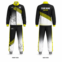 Combinaison d'échauffement de basketball personnalisée à séchage rapide, survêtement à manches longues entièrement zippé, uniforme d'entraînement d'équipe par sublimation, vente en gros
