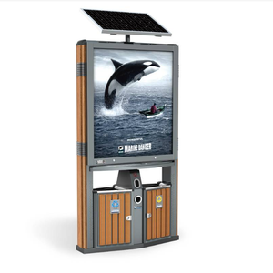 Póster de luz trasera LED, caja de luz publicitaria estática de doble cara, con energía Solar Mupi, acero de pie, aluminio, resistente al agua - Product Image 6