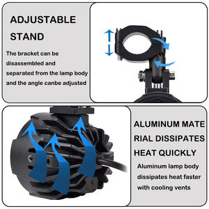 Lampe auxiliaire LED pour <span class=keywords><strong>moto</strong></span> <span class=keywords><strong>BMW</strong></span> R1200GS F800GS ADV Yamaha MT07 MT09 CRF1000L Africa <span class=keywords><strong>Twin</strong></span> Kawasaki Phares antibrouillard <span class=keywords><strong>Moto</strong></span> Lamp - Product Image 3