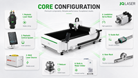 Machine de découpe laser à fibre compacte JQ 1530, découpeuse CNC de précision pour tôles en acier inoxydable et en acier au carbone