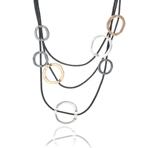 波西米亚珠宝项链可调节黑色领子项链，适合女性和女孩