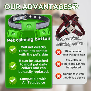 개를위한 OEM 소프트 스트라이프 디자인 실리콘 진정 펜던트 고양이 스트레스 불안 완화 파이팅 긁힘 짖는 소리 용 리본 - Product Image 6