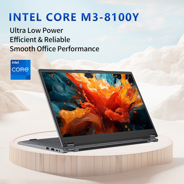 Luckystar New 15.6" FHD IPS Laptop INTEL M3 CPU 16GB RAM 512GB SSD Windows 11 Pro Ultra Slim for Home Student Radeon Vega GPU