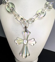 Kalung Liontin Rantai Baja Tahan Karat Huruf Yunani Gadis Cantik Alpha Kappa Zeta IVY