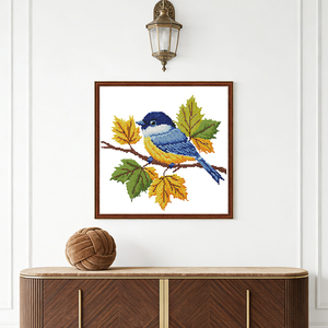 Kit <span class=keywords><strong>de</strong></span> broderie au <span class=keywords><strong>point</strong></span> <span class=keywords><strong>de</strong></span> <span class=keywords><strong>croix</strong></span> 'Petit oiseau bleu' avec motif imprimé HD, tissu Aida compté 16/14/11CT, ensemble <span class=keywords><strong>de</strong></span> broderie DIY, kit d'artisanat et <span class=keywords><strong>de</strong></span> travaux d'<span class=keywords><strong>aiguille</strong></span> - Product Image 3