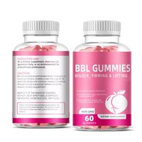 Gummies BBL Halal Personnalisées Marque Privée OEM pour Hanches, Fesses et Poitrine – Compléments Végétaliens pour l'Amélioration des Hanches et des Fesses