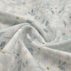 Flores pequeñas personalizadas diseño floral tejido doble gasa crepé Yoryu tela de algodón crepé transpirable para niñas camisas vestidos - Product Image 5