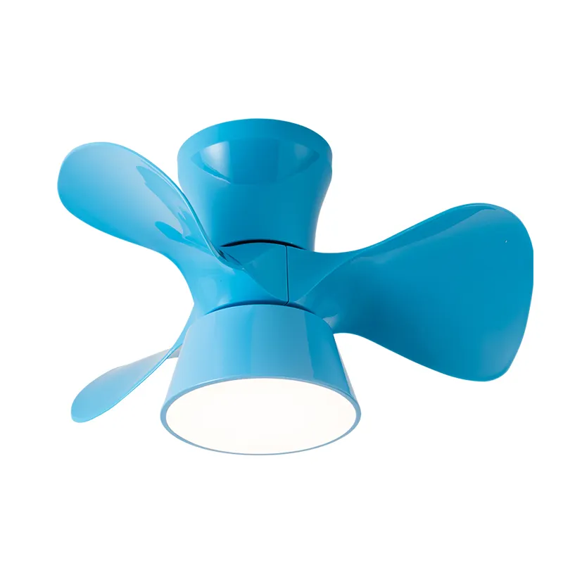 Ventilador de techo decorativo para habitación de niños, luz led moderna con control remoto DC, 55CM