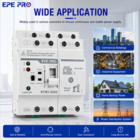 EPEPRO EPM3-80SE 4P 80A Saklar Transfer Otomatis ATS Tiga Fasa Empat Kabel Daya Ganda Saklar Pengalih Otomatis Manual DIN Rail