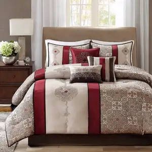 Wholesale Sabanas King Polyester Printed Jacquard Comforter Set Bed Sheet