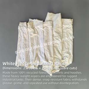 Paños de Limpieza Blancos de Alta Absorción de Aceite, Paños de Felpa Blancos de Algodón, Paños de Felpa Blancos Cortados para Limpieza - Product Image 2