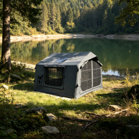 Tente de camping gonflable d'extérieur, résistante au vent, imperméable, tissu respirant, design pliable et portable, abri familial spacieux