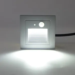 Luzes LED para escadas internas e externas, 120V, 3000K/4000K/6000K, CRI90, IP65 Horizontal, alumínio selecionável