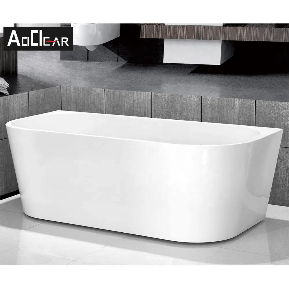 Aokeliya C-3218 à mobile acrylique clair blanc couleur mur autoportant baignoires