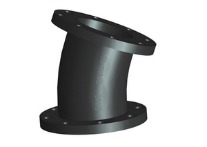 Codo de tubería AWWA C110 de doble brida, 11.25 grados, clase 125, superficie lisa - Product Image 2