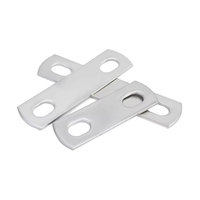 Abrazadera tipo U de acero inoxidable SPCC cromado, tornillo, clip para tubo, placa de retención, junta cuadrada, perno en U, arandela estampada