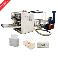 Machine de pliage de mouchoirs en papier à 7 lignes, pliage en V, avec emballage individuel en sac plastique souple