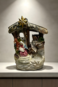 Fuente de Agua Navideña de Resina, Decoración Navideña de la Sagrada Familia, Adorno para Jardín Exterior - Product Image 4