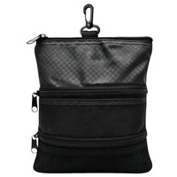 Sac de golf en cuir véritable à trois couches avec fermeture éclair, design portable, entièrement étanche, rangement pour accessoires à suspendre à la taille