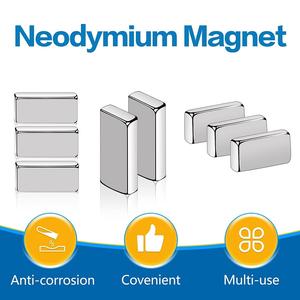 Aimants en néodyme rectangulaires longs <span class=keywords><strong>et</strong></span> plats à haute résistance à la compression avec revêtement en nickel - Product Image 2