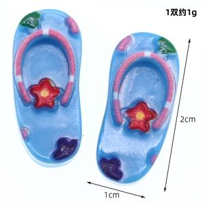Miniatur BJD sandal Mini, Resin rumah boneka Model Flip Flop pantai pinggir pantai - Product Image 3