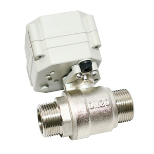 Tonhe <b>Miniature</b> Electric Ball Valve 1 In Nickel Plated Copper Dual Thread Water Control - Product Image 2