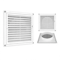 Grille d'aération carrée moderne en plastique de haute qualité 100-150 mm pour systèmes CVC, conduits de ventilation et climatisation hôtelière