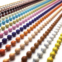 Meilleure vente chaîne boule colorée chaîne boule en métal pour chien chaîne bijoux collier bricolage accessoires fenêtre aveugle composants
