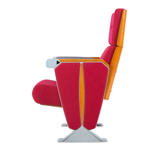 Asientos de auditorio Premium modernos para cines, salas de conferencias, teatros en casa, silla de Teatro de tela roja, reposacabezas ajustable - Product Image 3