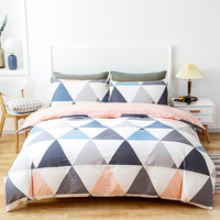Housse de couette et de couvre-lit imprimée anti-boulochage haute densité, résistante aux plis, pour lit Queen et King Size, idéale pour les chambres d'hôtel