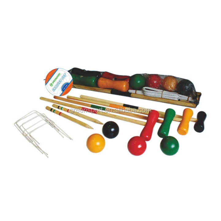 outdoor garden game croquet balls wooden croquet set with