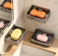 Porte-savon mural pour salle de bain sans accumulation d'eau, nouveau porte-savon pour rangement et drainage domestique